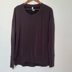 Athleta Coaster Luxe Sweatshirt Purple Size Medium Tall